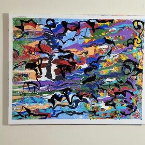 Abstract Multicolor Canvas Art